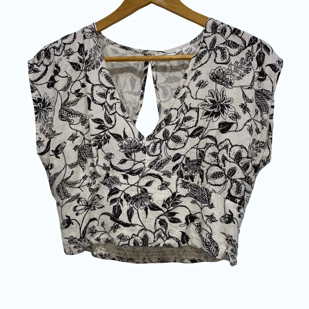 Midnight sky tie back Crop‎ top size L - Picture 2 of 5